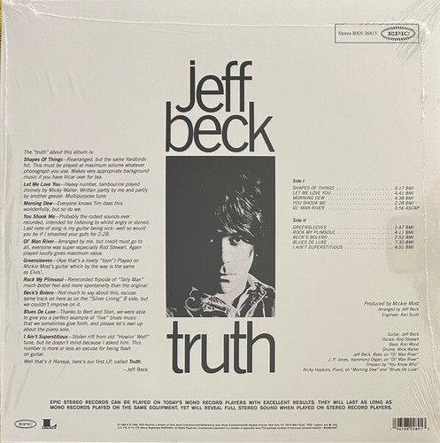Jeff Beck - Truth - Jeff Beck's Legendary 1968 Debut - Brand New/Sealed Vinyl - Picture 2 of 2