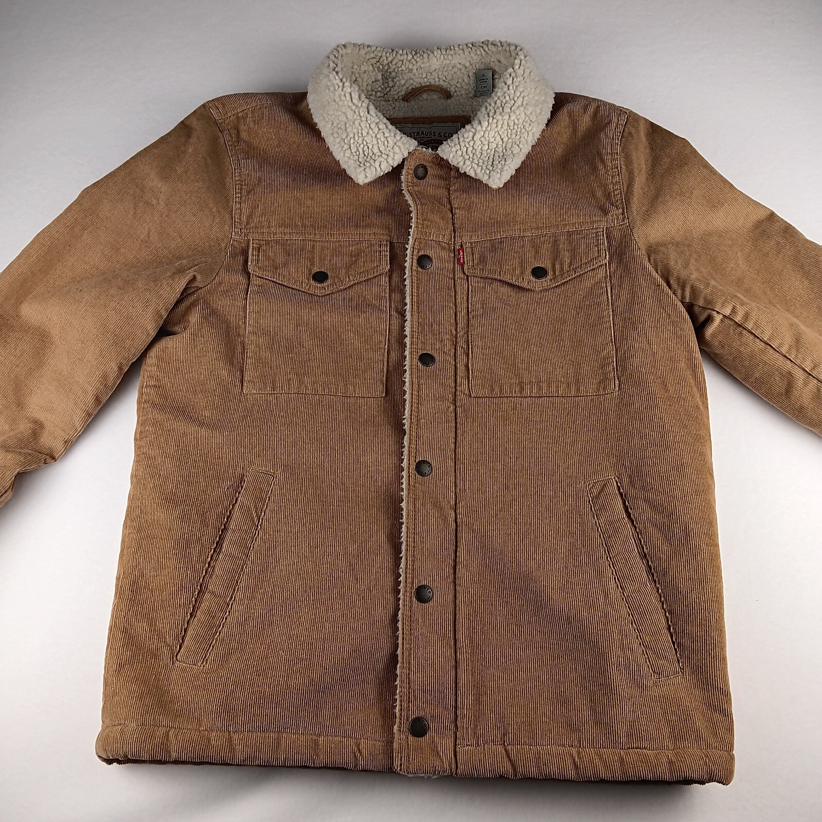 Levis Corduroy Tan Trucker Jacket  Small  Pre-owned