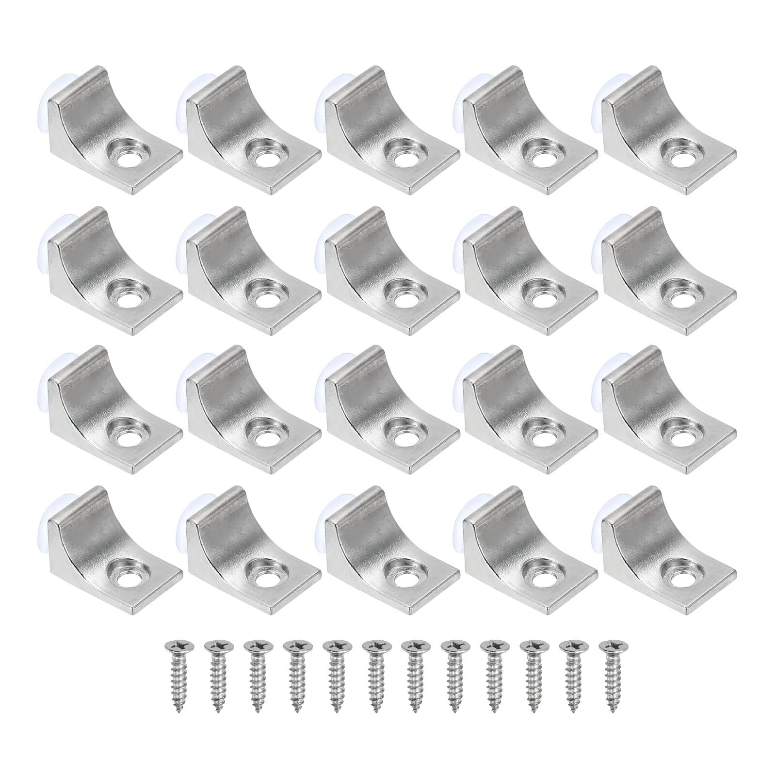 20pcs L-Shaped Cabinet Shelf Pins with Screws for Secure Support  -image