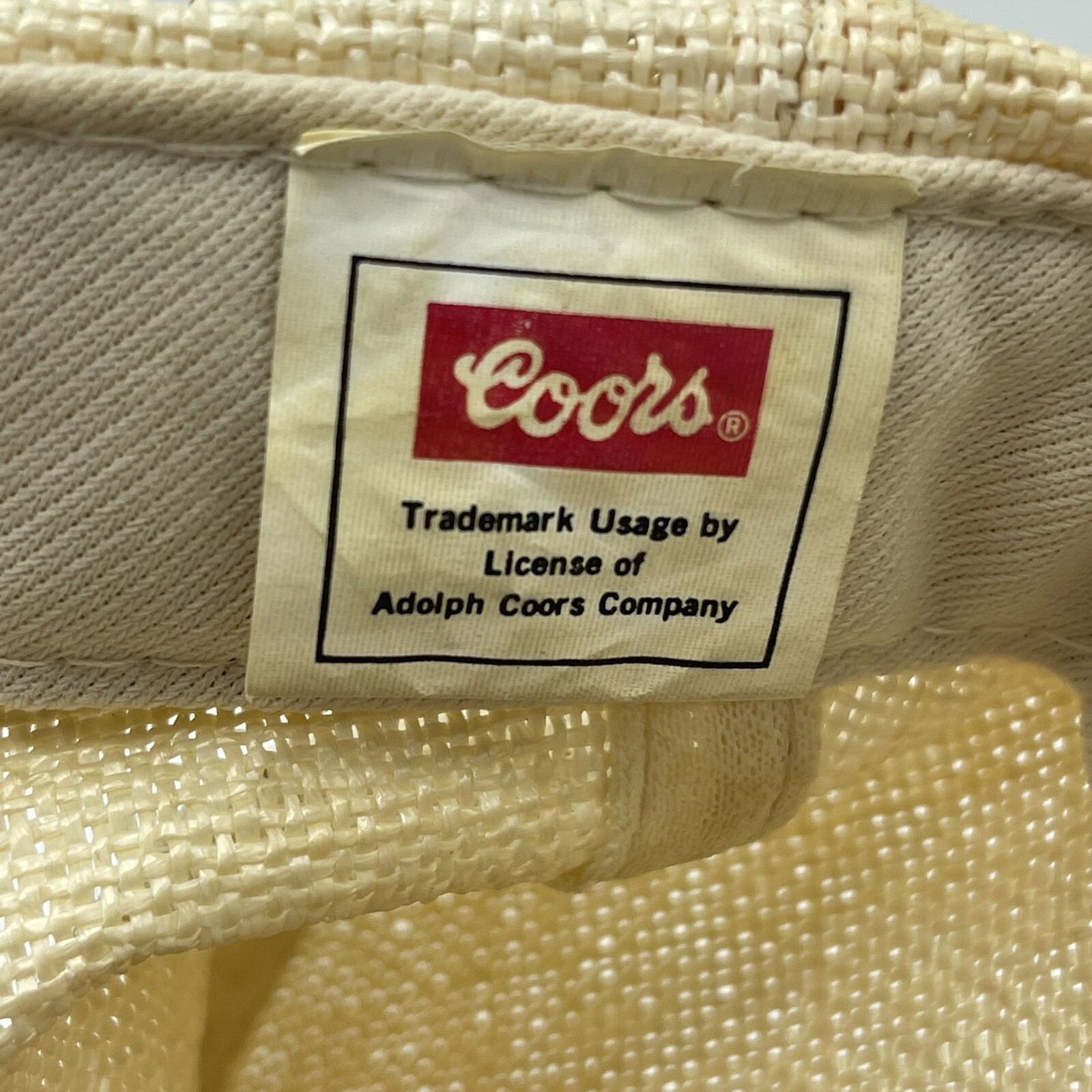 Vintage Coors Light Beer Wolf Straw Snapback Hat Rare… Gem