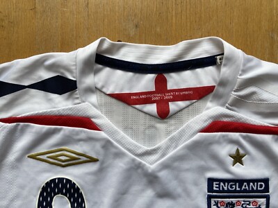 ENGLAND 2008 2009 HOME FOOTBALL SHIRT SOCCER JERSEY UMBRO sz L MEN