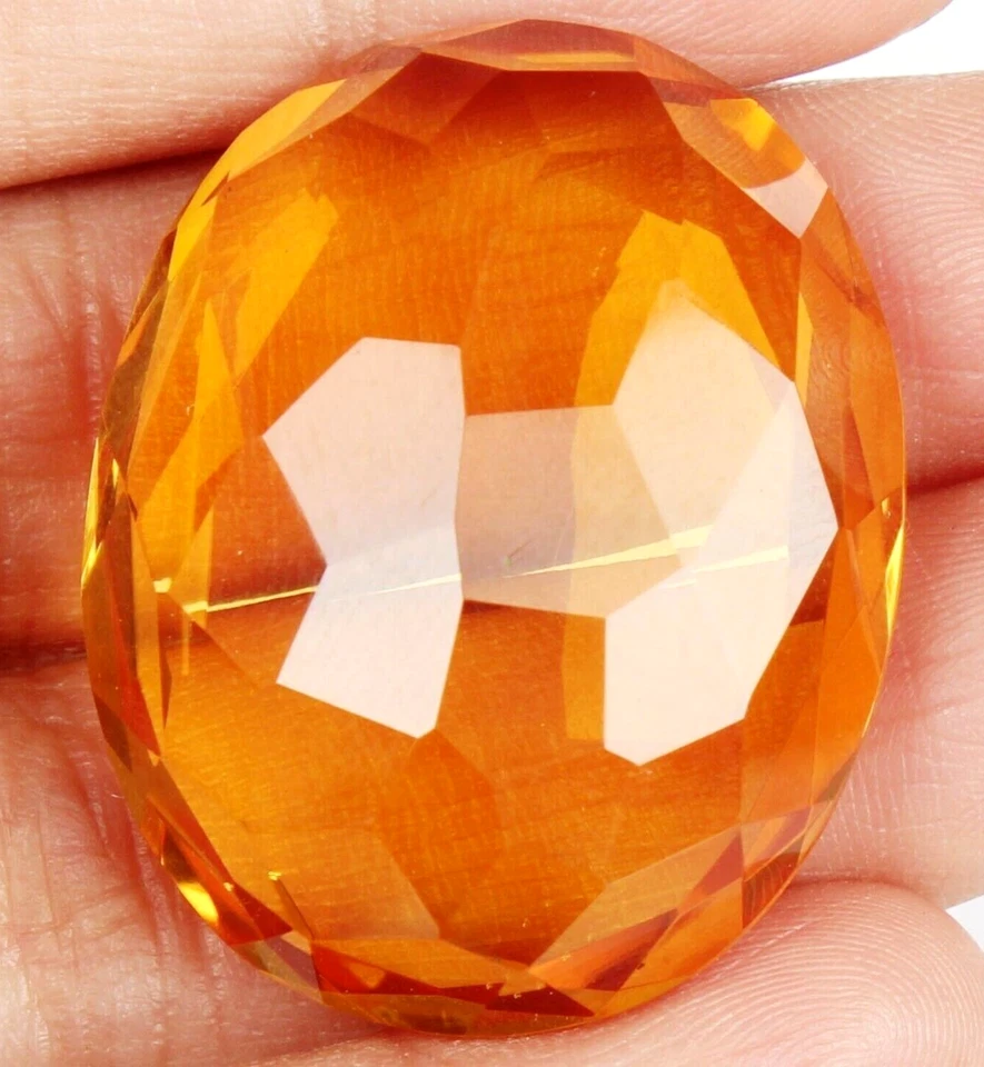 Large Yellow Citrine 74.75 Ct. Oval Cut Loose Gemstone for Ring/Pendant/Bracelet - Image 4 of 4