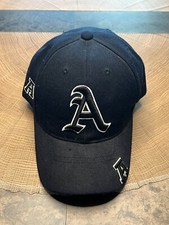 SAM'S CAP OAKLAND ATHLETICS EMBROIDERED BLACK HAT SZ OS