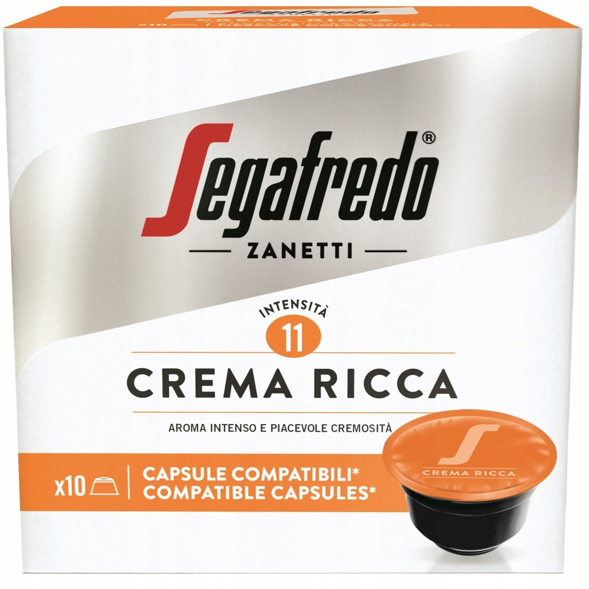 Segafredo Dolce Gusto CREMA RICCA Coffee Pods 10 Capsules