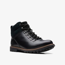 Image of Clarks Westcombe HI WP Black Warmlined Leather Men's Boots Size UK 8G