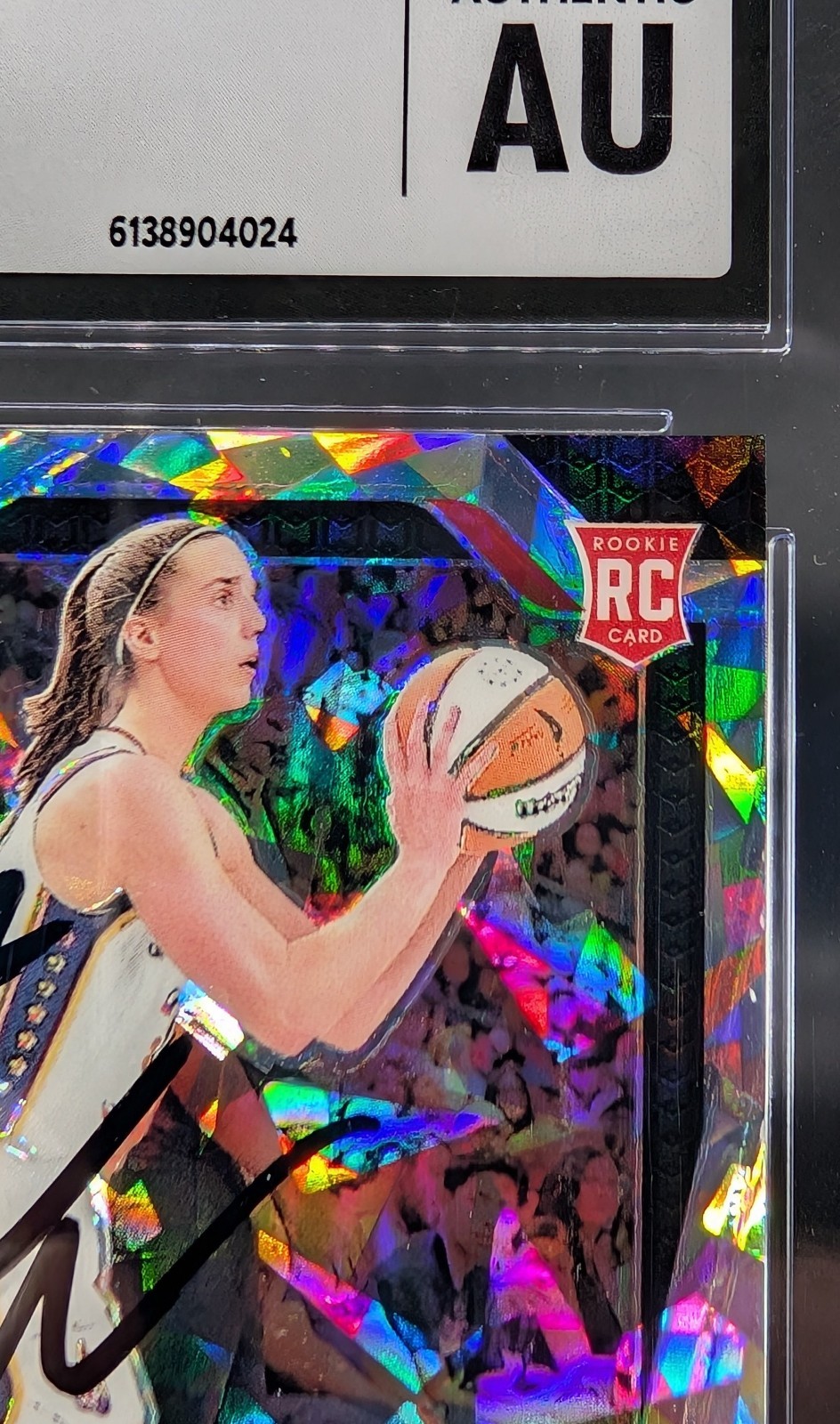 2024 Panini Prizm WNBA Ice Prizm Caitlin Clark RC Auto - CGC/JSA Auth #22 view 13