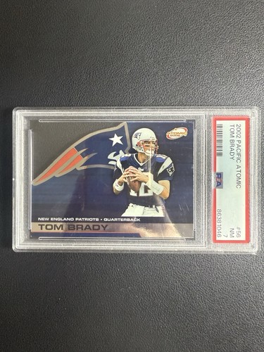 2002 Pacific Atomic Tom Brady Die Cut PSA 7 NM #56 New England Patriots