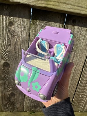 Polly Pocket 2003 Power Volkswagen Purple Green Flower Bug Convertible VTG