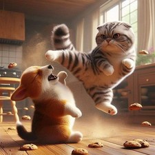 Cat and Dog Diamond Art Kits for Adults, Funny Full Drill Diamond Painting for B