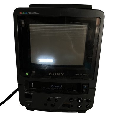 Sony Trinitron EV-DT1 Video 8 Combo Player Powers On FOR PARTS/REPAIR Movie Prop