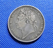 1821 Crown George IV British Silver Coin