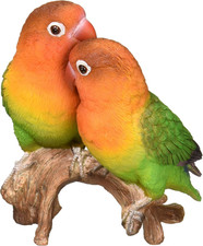 Gift Ltd Parrots on Branch Statue, Orange
