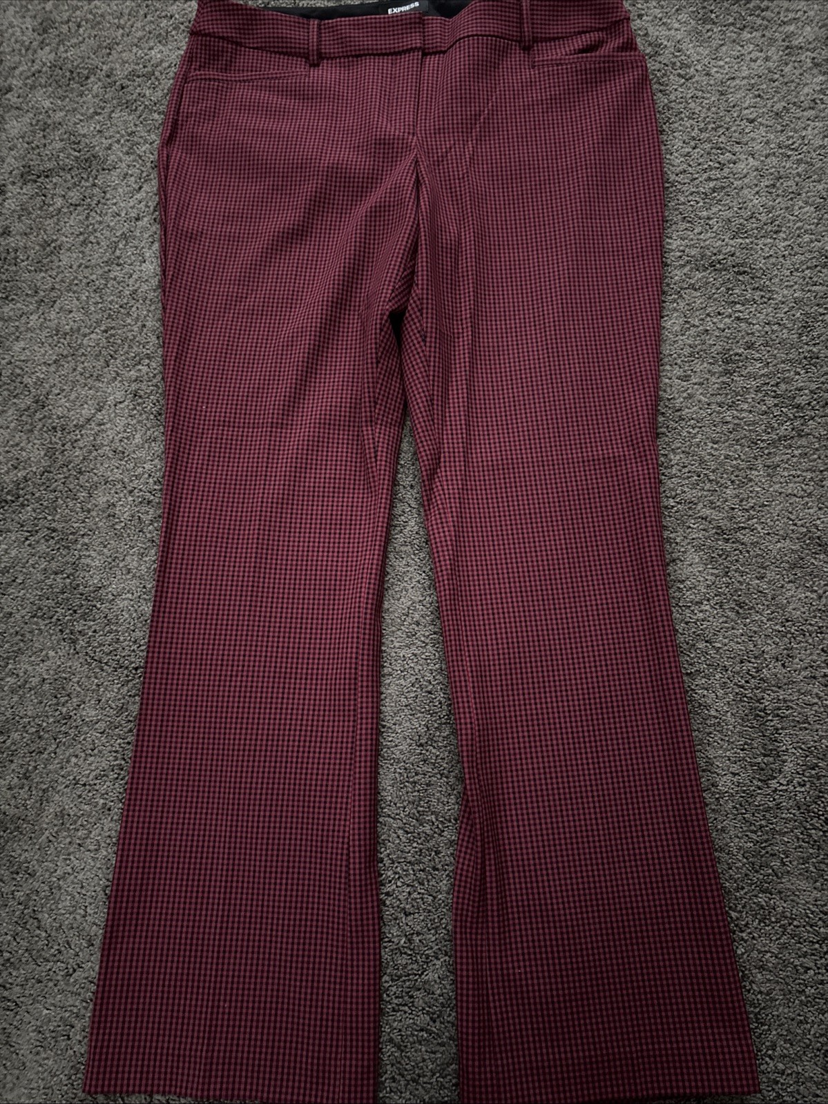 Express Columnist Barely Boot Stretch Red Black C… - image 1