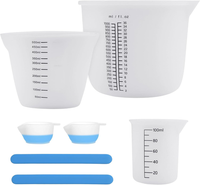 Silikon Messbecher Set FüR Epoxidharz, 1000Ml/500Ml/100Ml, Messbecher Aus Siliko