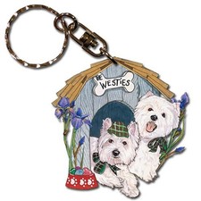 Westie Wooden Keychain