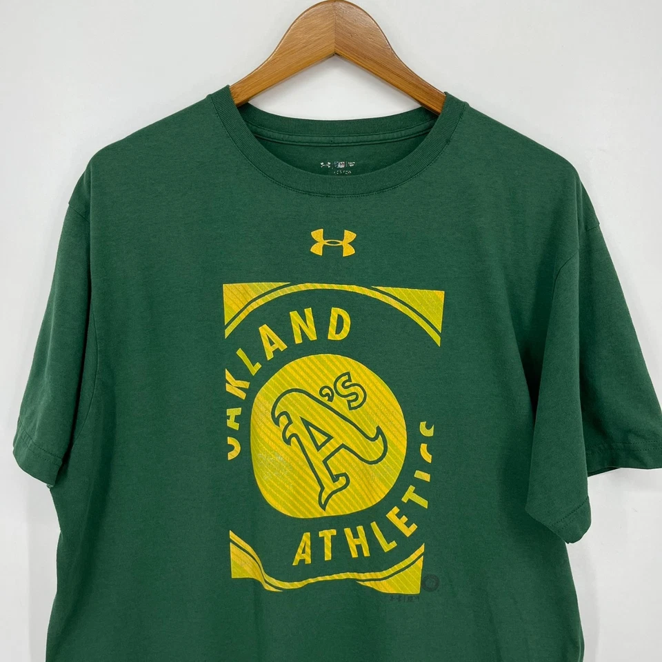Under Armour Oakland Athletics T-Shirt Men's Size XL Green A's Baseball MLB - Image 2 of 4