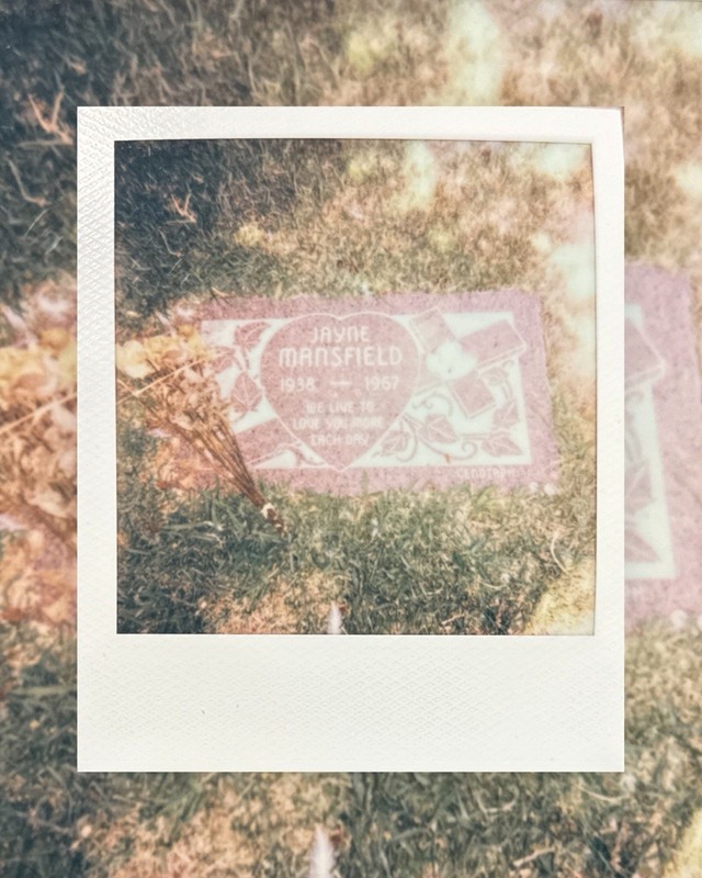 Original Polaroid 600 Art Photograph Jayne Mansfield Memorial Hollywood