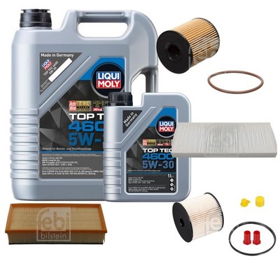 FEBI BILSTEIN Inspektionspaket 6L Liqui Moly Top Tec 4600 5W-30 für Citroën C8