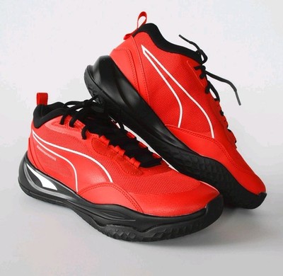 PUMA Playmaker Pro [377572 01] High Risk Red Jet Black Men's Sneakers Size 9 NEW