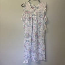 Vintage CAROLE Sz M Sleeveless Floral Nightgown, Cottage Style NWT