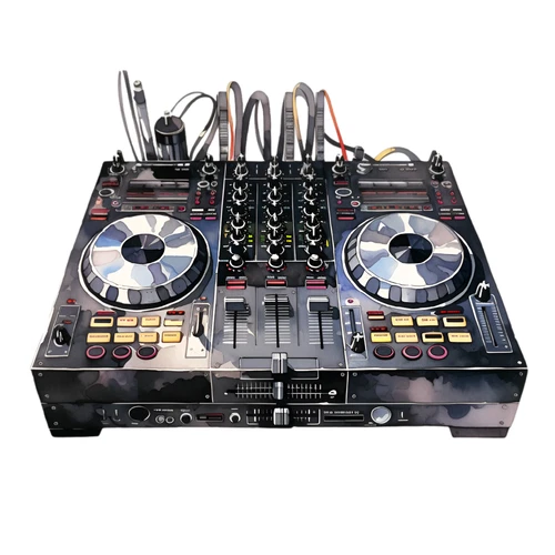 DJ Music Disco Mixing Deck Self Adhesive Vinyl Sticker