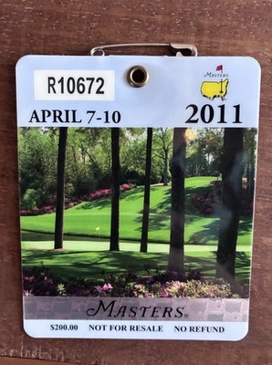2011 Masters Badge - Augusta National Golf Club - Charles Schwartzel Champion!