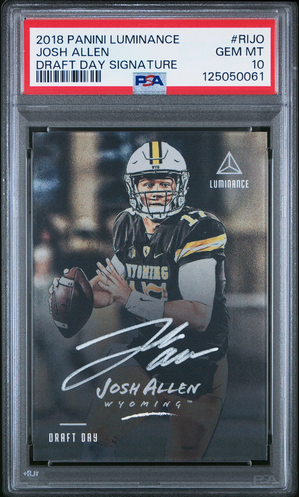 Josh Allen Panini Luminance Draft Day Signature #RIJO Base
