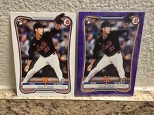 2026 Bowman Jonah Tong RC Purple /250 Mets Rookie Purple Pattern Parallel