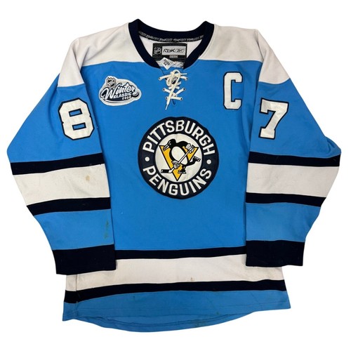 Sidney Crosby Pittsburgh Penguins Reebok 2008 Winter Classic Jersey Mens 54 Blue