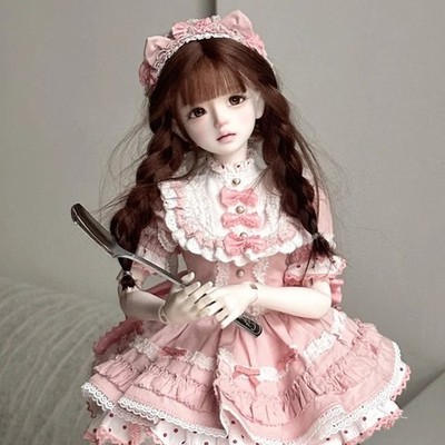 Handmade 1/4 BJD Dolls Girl Lovely Nude Resin Doll + Eyes + Face Makeup Toy Gift
