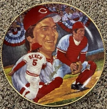 JOHNNY BENCH CINCINNATTI REDS Gartlan Signed Plate Limited ED New BASEBALL