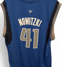 adidas Dallas Mavericks Dirk Nowitzki #41 NBA Basketball Jersey Blue Black Gray
