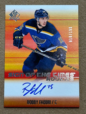 2015 SP Authentic Sign of the Times Rookies /199 Robby Fabbri #SOTR-RF Auto RC