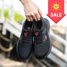 DE Arbeitsschuhe Leicht Stahlkappe Sicherheitsschuhe Sport Sneaker Herren Damen/