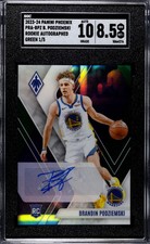 Brandin Podziemski 2023-24 Panini Phoenix SP RC Green Prizm Auto #1/5 SGC 8.5/10