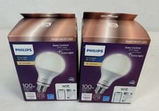 2x Philips Wiz Smart WiFi Light Bulb 100W Equivalent A21 LED Soft White-FREE S/H