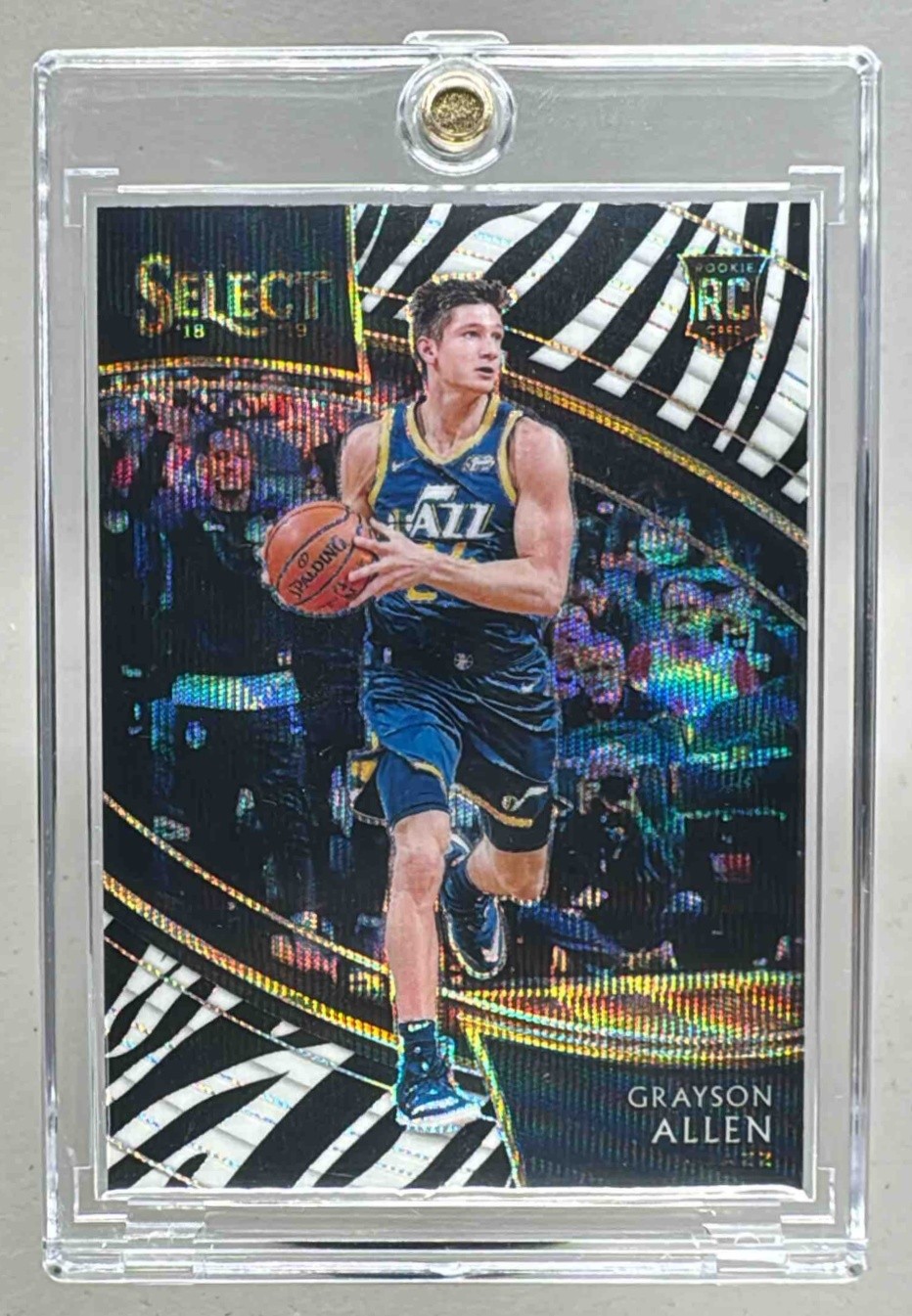 2018 Panini Select 203 Grayson Allen RC Rookie Zebra Prizm Courtside SSP