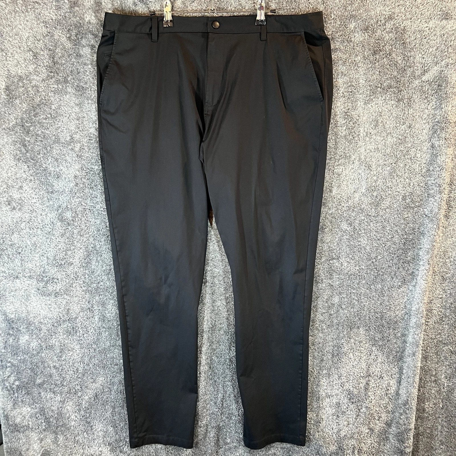 Rhone Pants Mens 40 Black Commuter Performance Straight Leg Dress Trousers