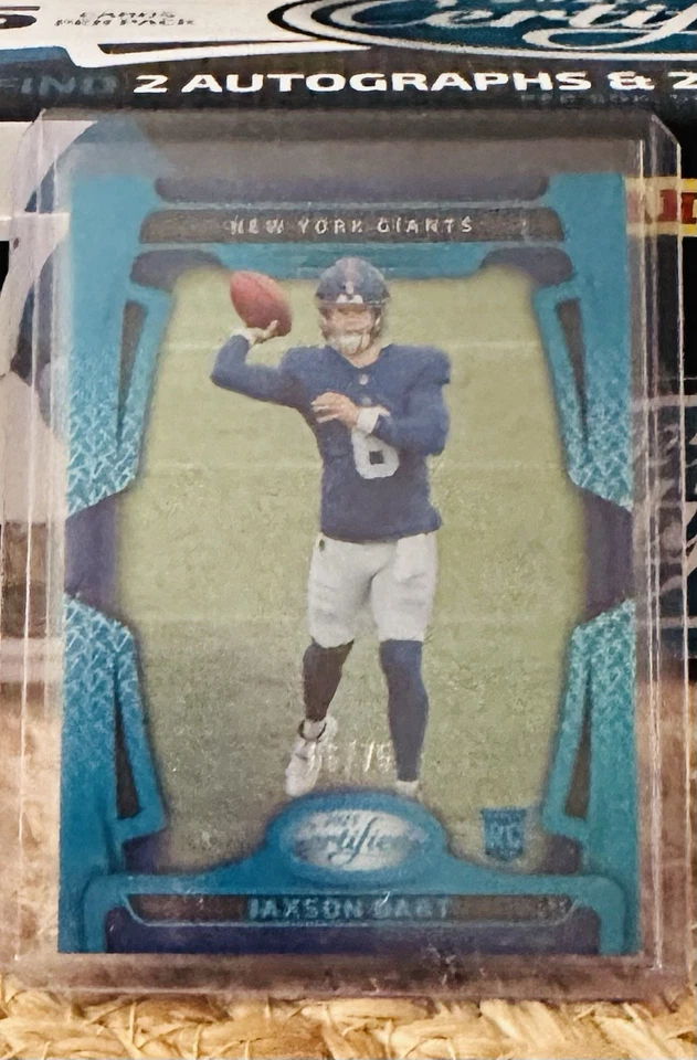 JAXSON DART - 2025 Certified Football RC Mirror Teal Parallel # 66/75 🔥 Giants! - Image 2 of 3