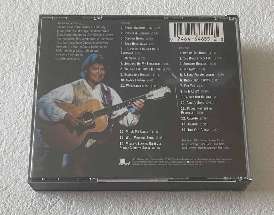 JOHN DENVER~THE WILDLIFE CONCERT~1995 US 28-TRACK 2-CD SET~LEGACY J2K 64655 - Image 4 of 4