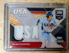 2020 Panini Elite Extra Edition #USAM-MT Milan Tolentino USA Material Black