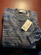 NWT Missoni Italy Lightweight Space Dye Knit Sweater Blue Multi Mens Medium