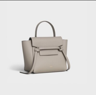 Celine Taupe Leather Mini Belt Crossbody Bag