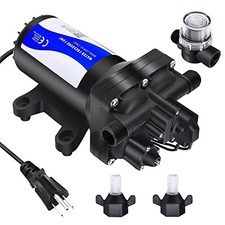 110V AC Water Pressure Booster Pump, 5.5 GPM 75 PSI Diaphragm Transfer Pump with