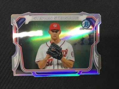 2014 Bowman Chrome #MC-SS Stephen Strasburg Mini Die Cut Refractor /150
