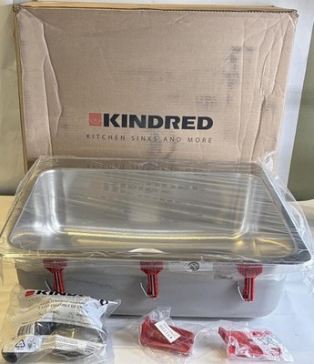 KINDRED QSLA2225-8-1 KITCHEN UTILITY SINK UNDERMOUNT STAINLESS STEEL