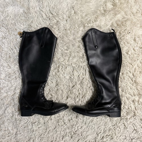 Women’s Size 7.5 XW Black English Horseback Riding Tall Boots