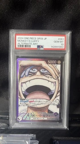 PSA 10 Monkey D. Luffy OP09-061 Alt Art Emperors New World One Piece Japanese