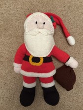 Hand Knitted Woollen Large Santa Father Christmas Decoration Toy