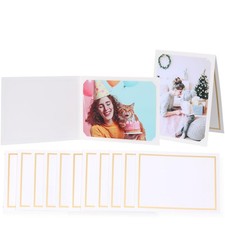 100 Pcs Photo Folders for 4x6 or 5x7 Pictures Photo Frame Note Cards Paper Gr...